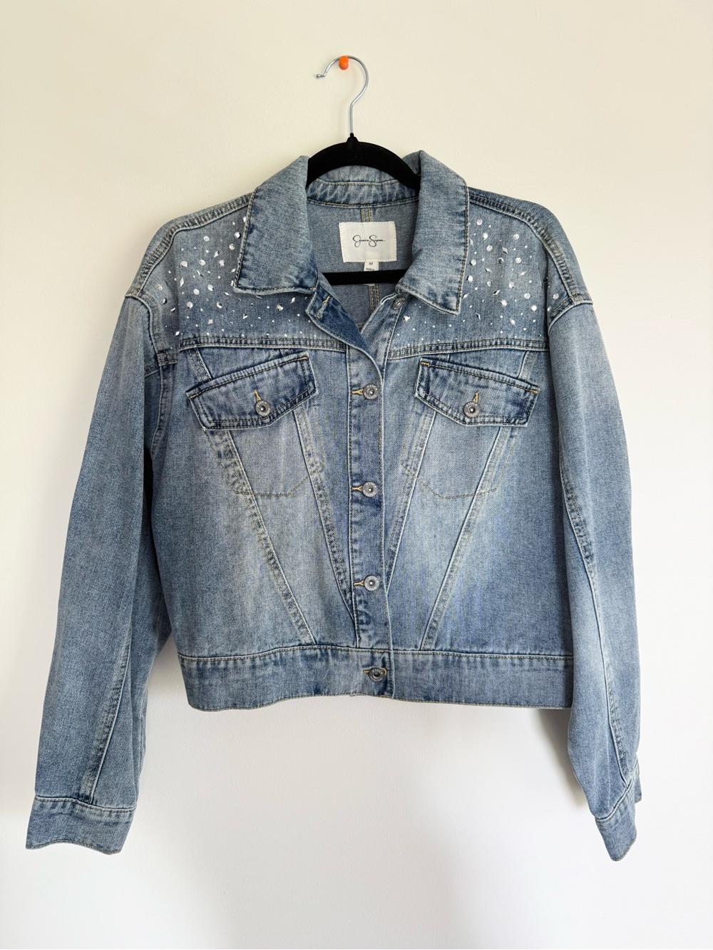 💎 Jessica Simpson Bejewelled Denim Jacket
